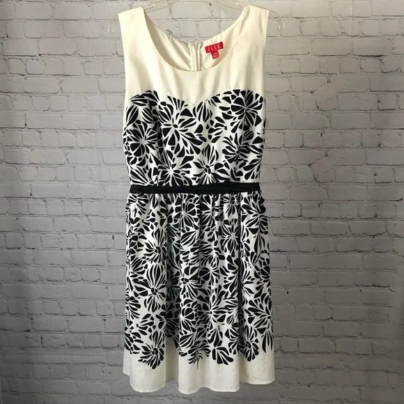 Elle | Dresses | Womens Plussize Elle Fit And Flare Black And White Floral Dress Size 22 | Poshmark Elle | Dresses | Womens Plussize Elle Fit And Flare Black And White Floral Dress Size 22 | Poshmark
